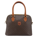 CELINE Macadam Canvas Hand Bag PVC Leather 2way Brown Gold Auth 183051-2