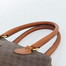 CELINE Macadam Canvas Hand Bag PVC Leather 2way Brown Gold Auth 183051-8