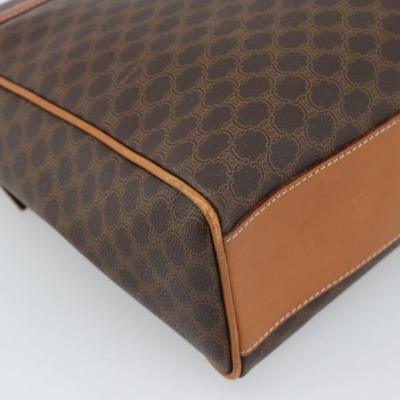 CELINE Macadam Canvas Handtasche PVC Leder Braun Gold Authentisch 183052V