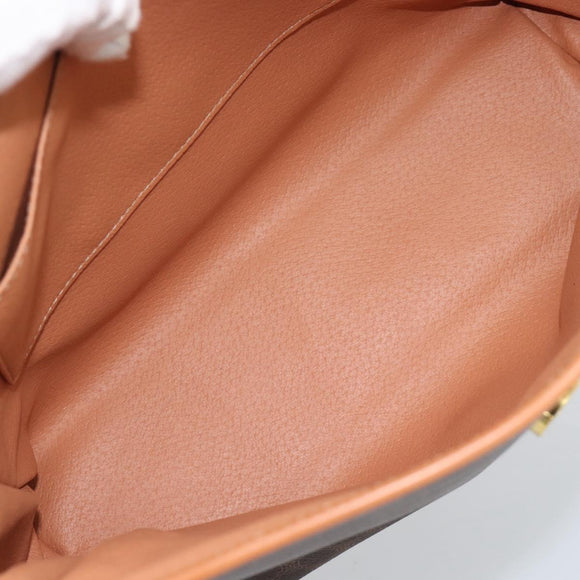 CELINE Macadam Canvas Handtasche PVC Leder Braun Gold Authentisch 183052V