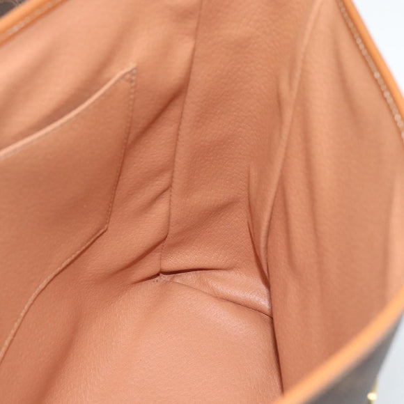 CELINE Macadam Canvas Handtasche PVC Leder Braun Gold Authentisch 183052V