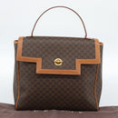 CELINE Macadam Canvas Handtasche PVC Leder Braun Gold Authentisch 183052V-12