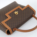 CELINE Macadam Canvas Handtasche PVC Leder Braun Gold Authentisch 183052V-6