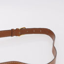 CELINE Medal Shoulder Bag Leather Brown Gold Auth 183053A-8