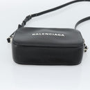 BALENCIAGA Everyday Camera Bag Bag Leather 2way Black Silver 608653 Auth 183054A-5