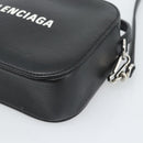BALENCIAGA Everyday Camera Bag Bag Leather 2way Black Silver 608653 Auth 183054A-15