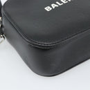 BALENCIAGA Everyday Camera Bag Bag Leather 2way Black Silver 608653 Auth 183054A-16