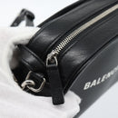BALENCIAGA Everyday Camera Bag Bag Leather 2way Black Silver 608653 Auth 183054A-10