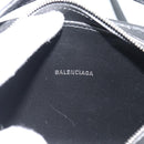 BALENCIAGA Everyday Camera Bag Bag Leather 2way Black Silver 608653 Auth 183054A-20