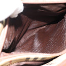 BURBERRY Nova Check Handtasche PVC Beige Gold Auth 183055V-21