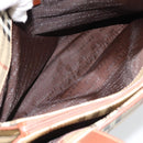 BURBERRY Nova Check Handtasche PVC Beige Gold Auth 183055V-22