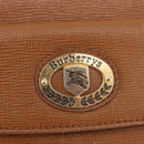Burberrys Tote Bag Leather Beige Gold Auth 183056-10