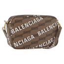 BALENCIAGA Signature Shoulder Bag PVC Beige Gold 702701 Auth 183057M-1