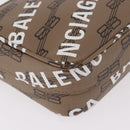 BALENCIAGA Signature Shoulder Bag PVC Beige Gold 702701 Auth 183057M-10