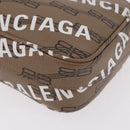 BALENCIAGA Signature Shoulder Bag PVC Beige Gold 702701 Auth 183057M-11