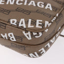 BALENCIAGA Signature Shoulder Bag PVC Beige Gold 702701 Auth 183057M-13