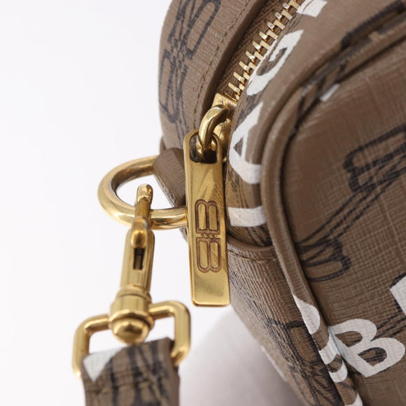 BALENCIAGA Signature Shoulder Bag PVC Beige Gold 702701 Auth 183057M