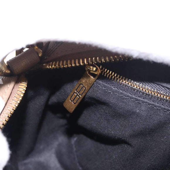 BALENCIAGA Signature Shoulder Bag PVC Beige Gold 702701 Auth 183057M