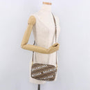 BALENCIAGA Signature Shoulder Bag PVC Beige Gold 702701 Auth 183057M-23