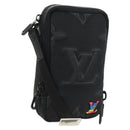 LOUIS VUITTON 3D Monogram Double Phone Pouch Black M80141 LV Auth 183059M-1