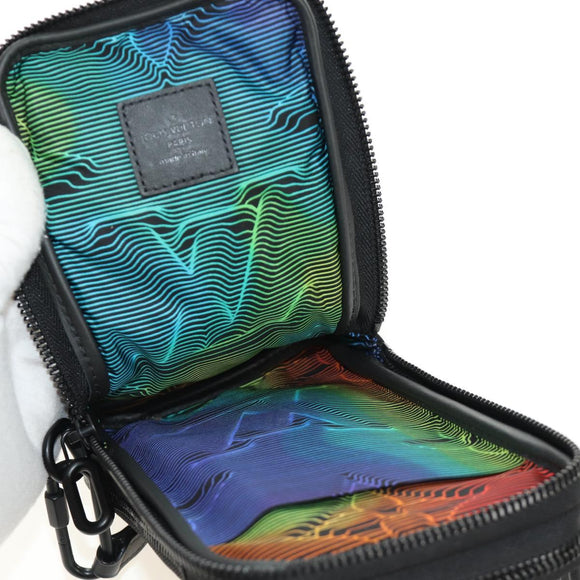 LOUIS VUITTON 3D Monogram Double Phone Pouch Black M80141 LV Auth 183059M