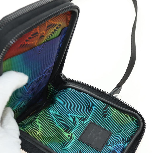 LOUIS VUITTON 3D Monogram Double Phone Pouch Black M80141 LV Auth 183059M
