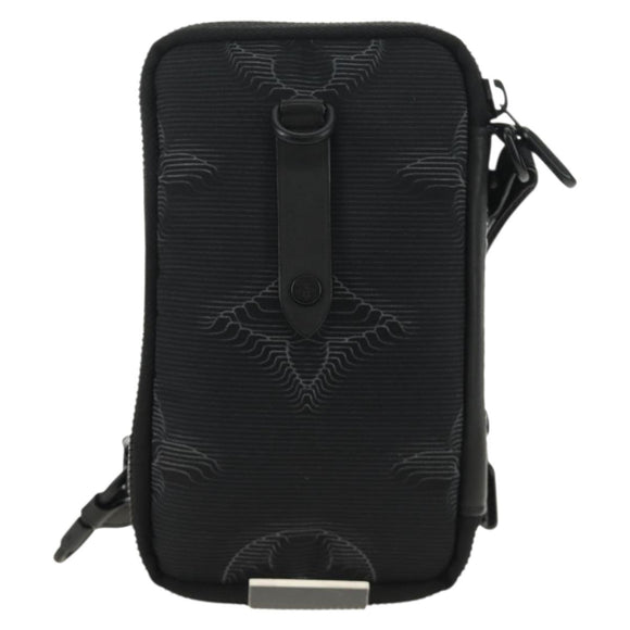 LOUIS VUITTON 3D Monogram Double Phone Pouch Black M80141 LV Auth 183059M