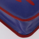GUCCI Handtasche PVC Blau Rot 550763 Auth 183061M-10