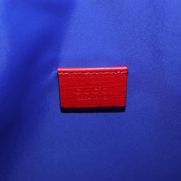 GUCCI Handtasche PVC Blau Rot 550763 Auth 183061M
