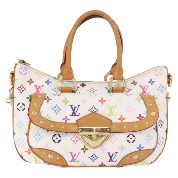 LOUIS VUITTON Monogram Multicolor Rita Hand Bag 2way White M40125 Auth 183062V
