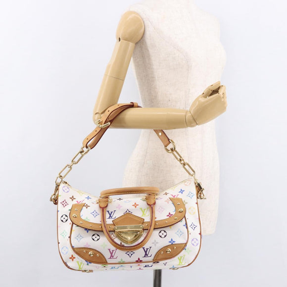 LOUIS VUITTON Monogram Multicolor Rita Hand Bag 2way White M40125 Auth 183062V