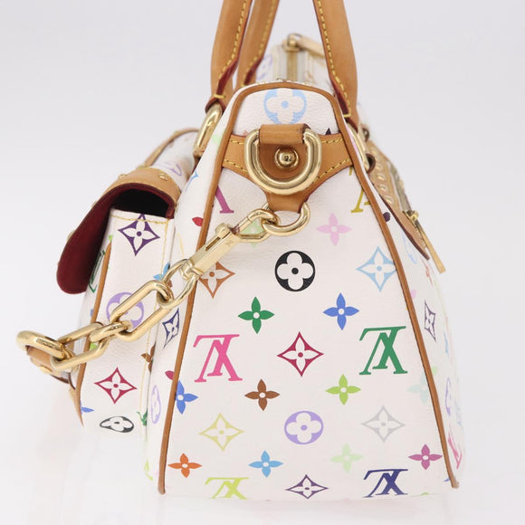 LOUIS VUITTON Monogram Multicolor Rita Hand Bag 2way White M40125 Auth 183062V
