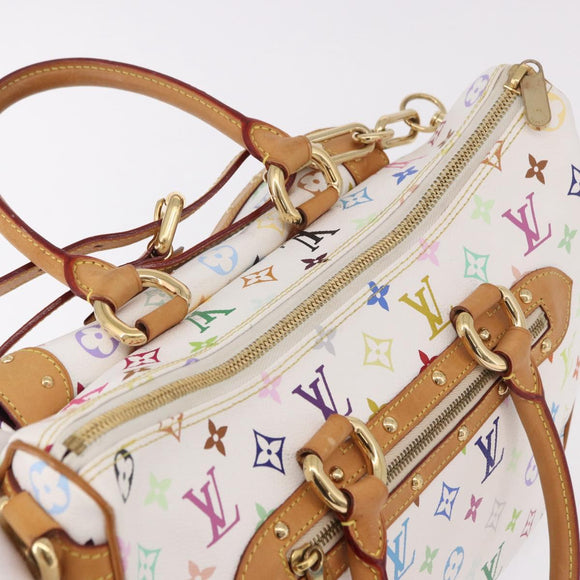 LOUIS VUITTON Monogram Multicolor Rita Hand Bag 2way White M40125 Auth 183062V