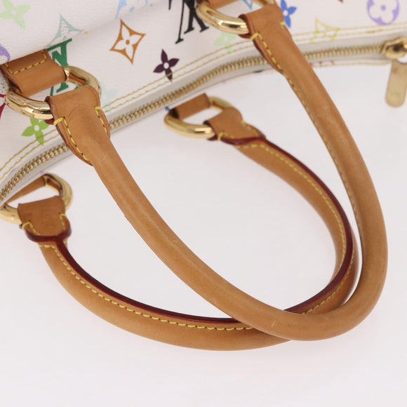 LOUIS VUITTON Monogram Multicolor Rita Hand Bag 2way White M40125 Auth 183062V