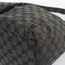 GUCCI GG Canvas Shoulder Bag Black Silver 001 3380 1705 Auth 183064A-9