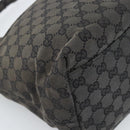GUCCI GG Canvas Shoulder Bag Black Silver 001 3380 1705 Auth 183064A-14