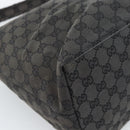 GUCCI GG Canvas Shoulder Bag Black Silver 001 3380 1705 Auth 183064A-16