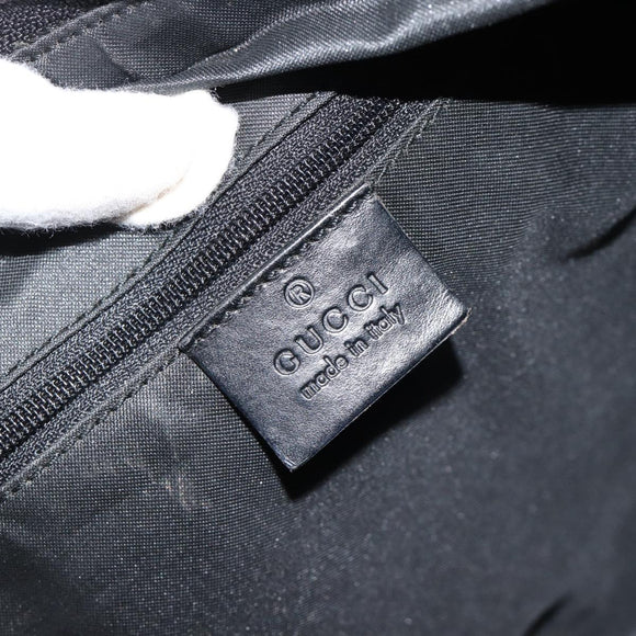 GUCCI GG Canvas Shoulder Bag Black Silver 001 3380 1705 Auth 183064A