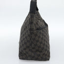 GUCCI GG Canvas Shoulder Bag Black Silver 001 3380 1705 Auth 183064A-3