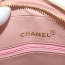 CHANEL Matelasse Chain Shoulder Bag Canvas Pink Gold CC Auth 183065M-27