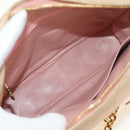 CHANEL Matelasse Chain Shoulder Bag Canvas Pink Gold CC Auth 183065M-9
