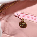 CHANEL Matelasse Chain Shoulder Bag Canvas Pink Gold CC Auth 183065M-31