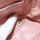 CHANEL Matelasse Chain Shoulder Bag Canvas Pink Gold CC Auth 183065M-11
