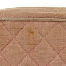 CHANEL Matelasse Chain Shoulder Bag Canvas Pink Gold CC Auth 183065M-3