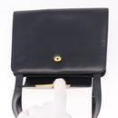 CARTIER Hand Bag Leather Black Gold Auth 183066A-10