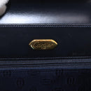 CARTIER Hand Bag Leather Black Gold Auth 183066A-18