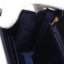 CARTIER Hand Bag Leather Black Gold Auth 183066A-20