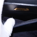 CARTIER Hand Bag Leather Black Gold Auth 183066A-22