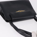 CARTIER Hand Bag Leather Black Gold Auth 183066A-6