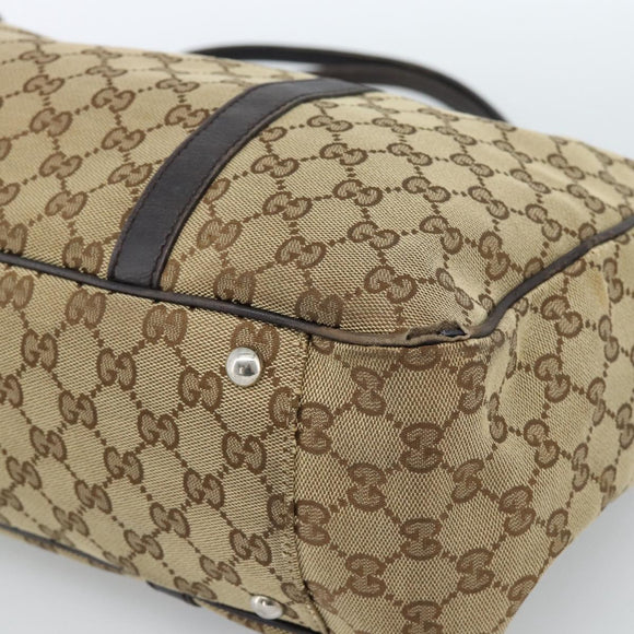 GUCCI GG Canvas Miss GG Tote Bag Beige Gold Silver 232956 Auth 183068